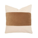 Bambury Kembla Biscuit Square Cushion featuring neutral and biscuit colour block design.