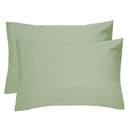 Bambury Linen Sage Pillowcase Pair made from 100% linen in soft green tones.