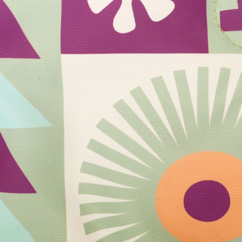 Bambury Zippora Beach Lounger in colourful retro print with adjustable backrest.