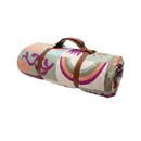 Close-up of quilted corner detail and water-resistant backing.