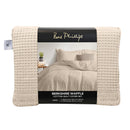 Relaxed bedroom look featuring Bas Phillips Berkshire Cotton Waffle Birch Quilt Cover Set.