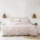 Soft neutral quilt cover set adding a calm, elegant feel to a modern space.