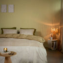 Bedding House Sanna Gold Quilt Cover Set with subtle pattern and warm tones.