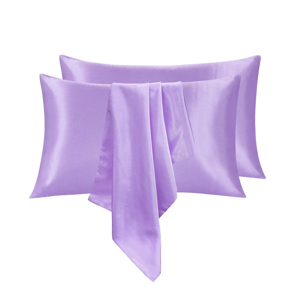 Linenova Silky Smooth Satin Standard Pillowcase 2 Pack