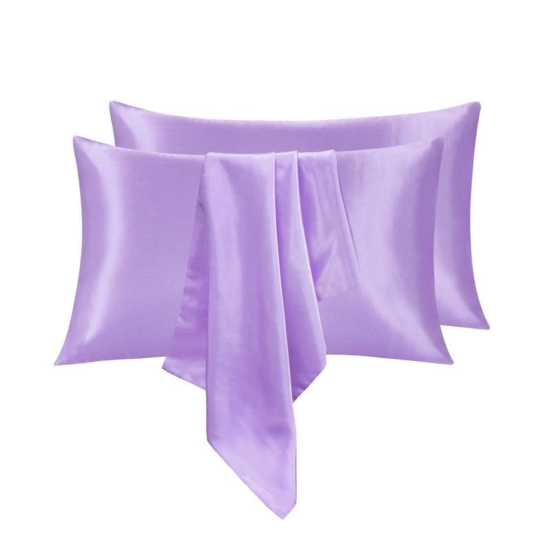 Linenova Silky Smooth Satin Standard Pillowcase 2 Pack