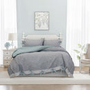 Floral quilt cover set creating a calm, classic bedroom look.