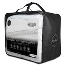 Close-up of plush high-loft Ardor mattress topper on bed.