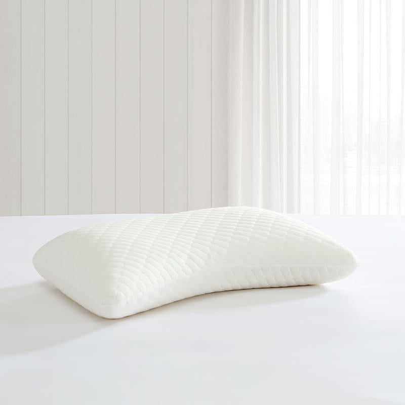 Sustainable, supportive pillow designed for cool and comfortable sleep.