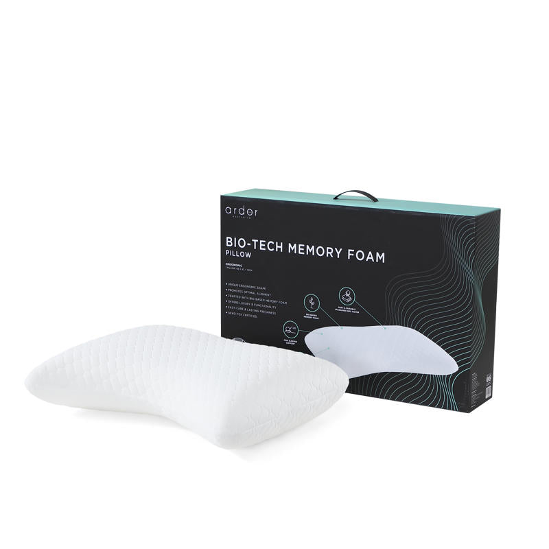 Sustainable, supportive pillow designed for cool and comfortable sleep.