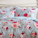 Delicate pastel blue base brightens your bedroom and complements a range of interior styles from classic to modern.