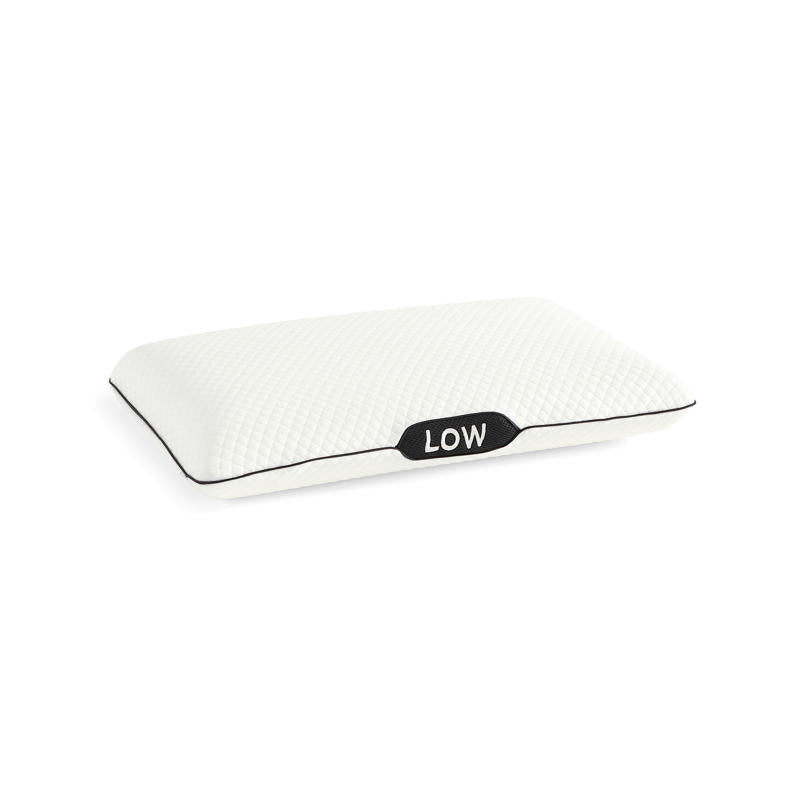 Ardor Low Profile White Memory Foam Pillow with soft quilted cover