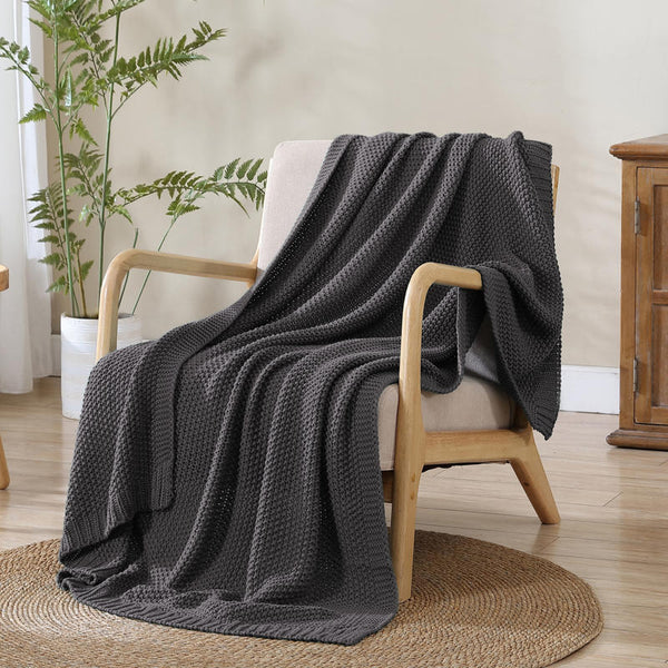 Versatile grey tone with subtle pinstripe detail that complements any décor