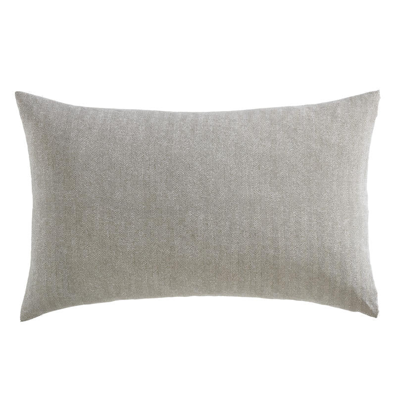 Kenneth Cole Herringbone Moss Quilt Cover Set styled on bed with neutral walls and modern décor.