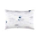 Lacoste L Shadow Pillowcase with watercolour floral design in soft blues and greys