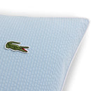 Lacoste L Tamis Sky European Pillowcase in soft blue with white piping