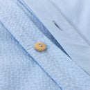 Lacoste L Tamis Sky Quilt Cover Set in soft blue with white piping and embroidered logo