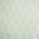 Reversible cotton quilt cover featuring light green and white leaf pattern.