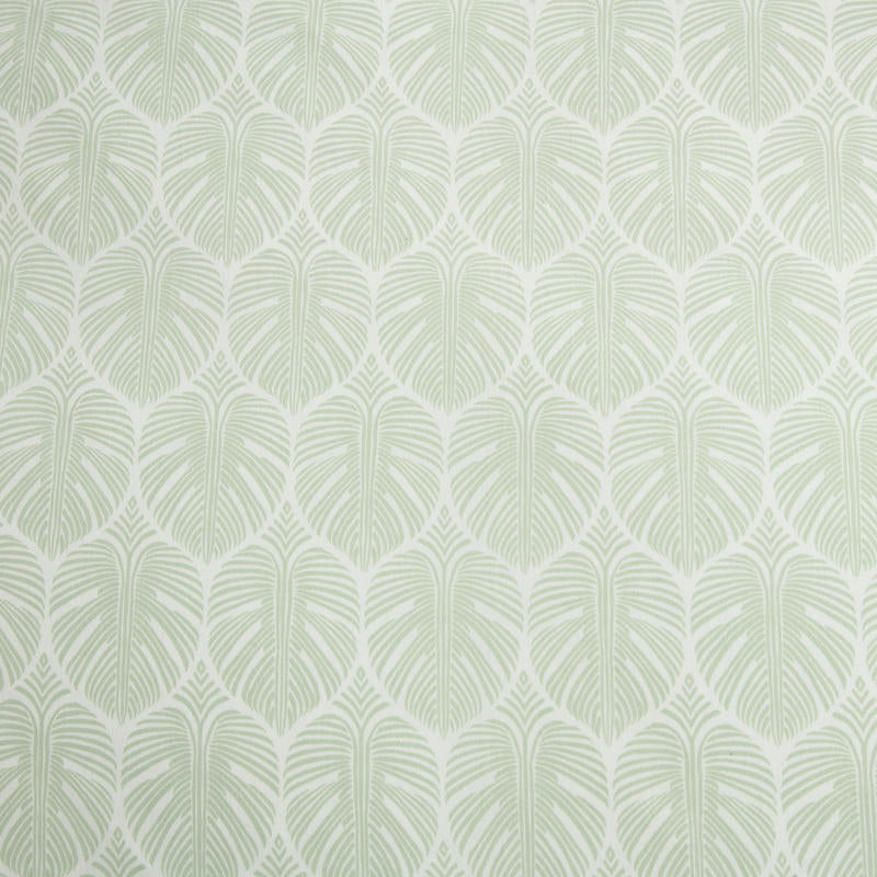 Reversible cotton quilt cover featuring light green and white leaf pattern.