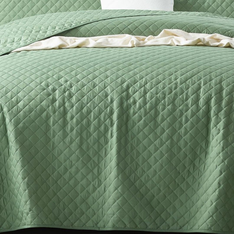 Morgan and Reid Argyle Watercress Coverlet Set