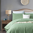 Morgan and Reid Argyle Watercress Coverlet Set