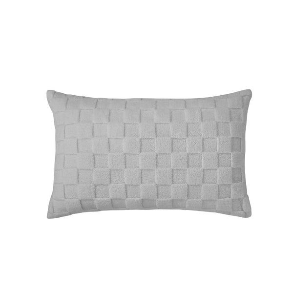 Morgan and Reid Checkered Silver Snuggle Fleece Pillowcase Pair