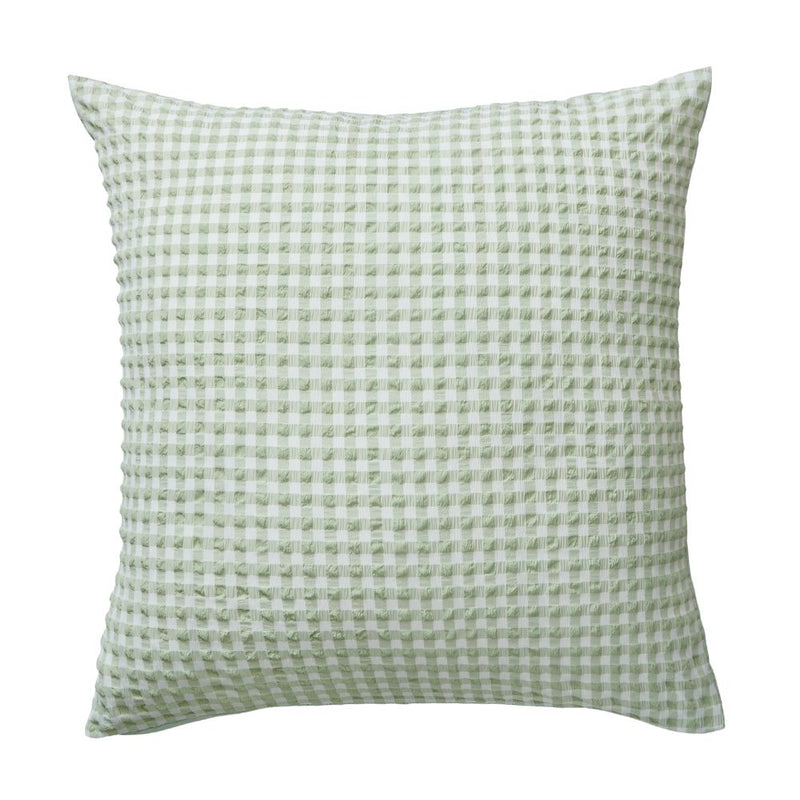 Morgan and Reid Gingham Eucalyptus European Pillowcase Pair