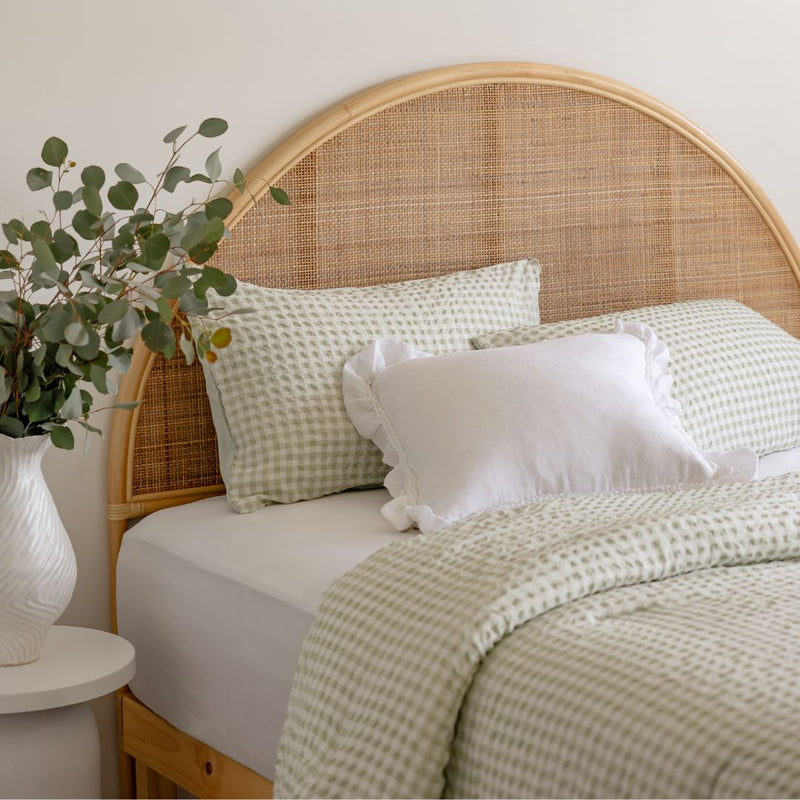 Morgan and Reid Gingham Eucalyptus Comforter Set