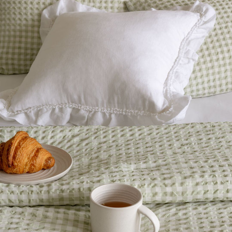 Morgan and Reid Gingham Eucalyptus Comforter Set