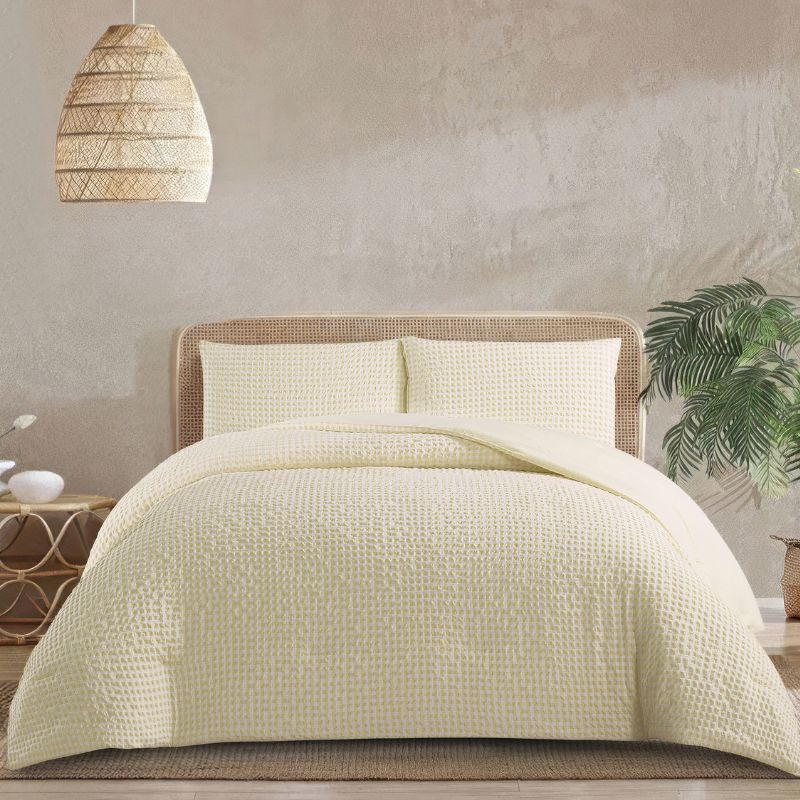 Morgan and Reid Gingham Lemon Butter Comforter Set