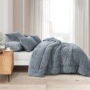 Morgan and Reid Grey Spec Snuggle Fleece Comforter Set