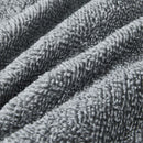 The Morgan and Reid Grey Spec Snuggle Fleece Pillowcase Pair features a modern speckled grey design and ultra-soft fleece, with slightly rounded corners, displayed on a plain white background.