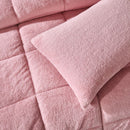 Morgan and Reid Blush Snuggle Fleece Pillowcase Pair