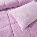 Morgan and Reid Calm Lavender Snuggle Fleece Pillowcase Pair