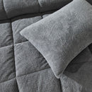 Morgan and Reid Steel Charcoal Snuggle Fleece Pillowcase Pair