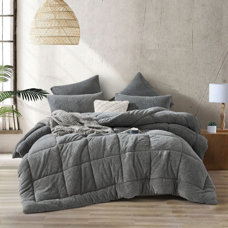 Morgan and Reid Steel Charcoal Snuggle Fleece Comforter Set