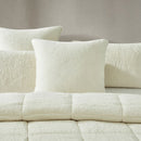 Morgan and Reid Ivory Snuggle Fleece Comforter Set
