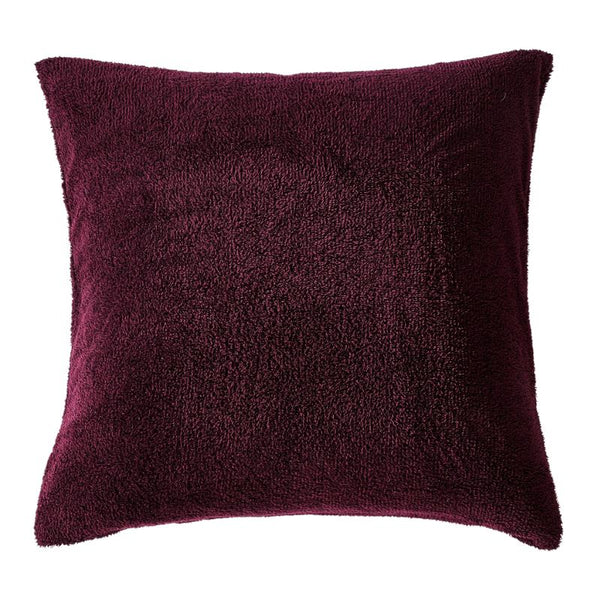 Morgan and Reid Burgundy Black Snuggle Fleece European Pillowcase Pair