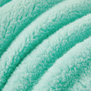The Morgan and Reid Mint Snuggle Fleece European Pillowcase Pair features ultra-soft, textured fleece in light turquoise, shown against a white background.