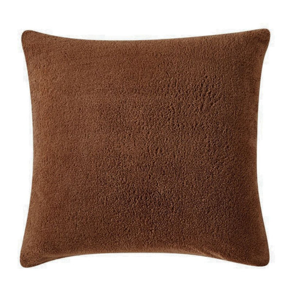 Morgan and Reid Mocha Snuggle Fleece European Pillowcase Pair
