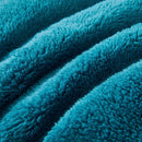 The Morgan and Reid Riverside Snuggle Fleece Pillowcase Pair features a soft, textured teal fleece finish and is displayed against a plain white background.