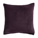 A pair of Morgan and Reid Plum Snuggle Fleece European pillowcases, square and ultra-soft in dark purple, shown against a white background.