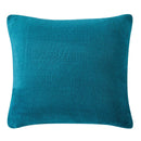 The Morgan and Reid Riverside Snuggle Fleece European Pillowcase Pair features a soft, plush texture in teal blue—a cozy accent with rounded corners from Morgan and Reid.