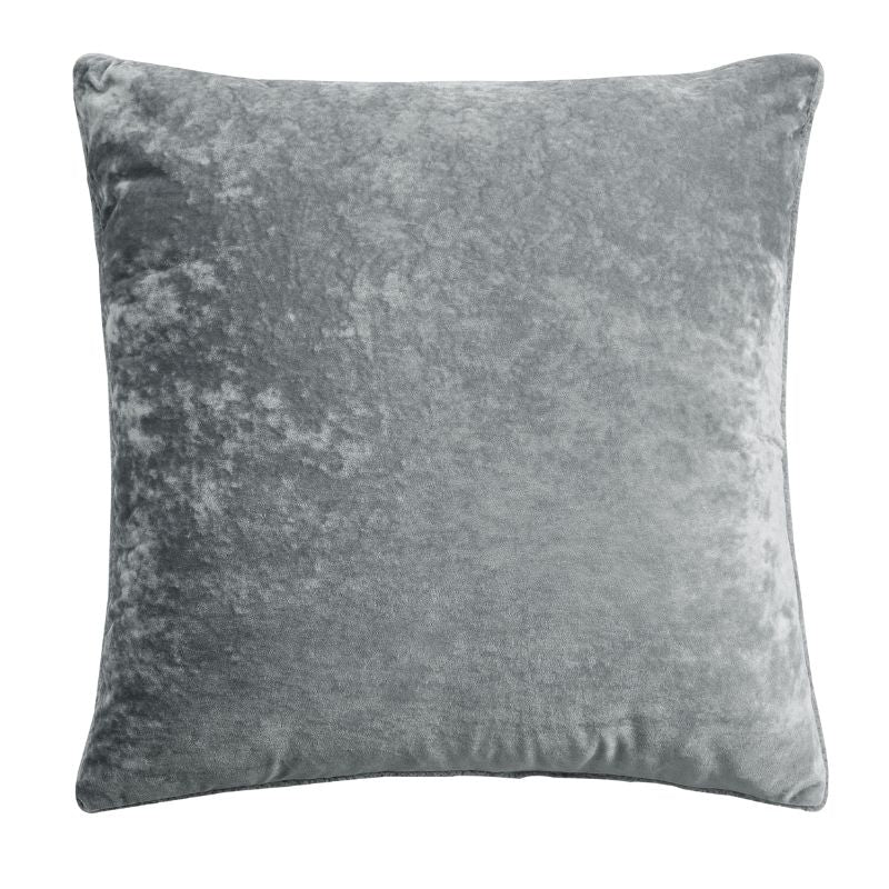 Morgan and Reid Silver Velvet Crushed Snuggle Fleece European Pillowcase Pair