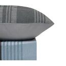 Close-up of Hampshire Blue fabric showing cotton texture and cool tones.