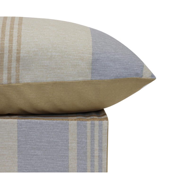 Close-up of Hampshire Yellow fabric showing soft cotton texture and pattern detail.