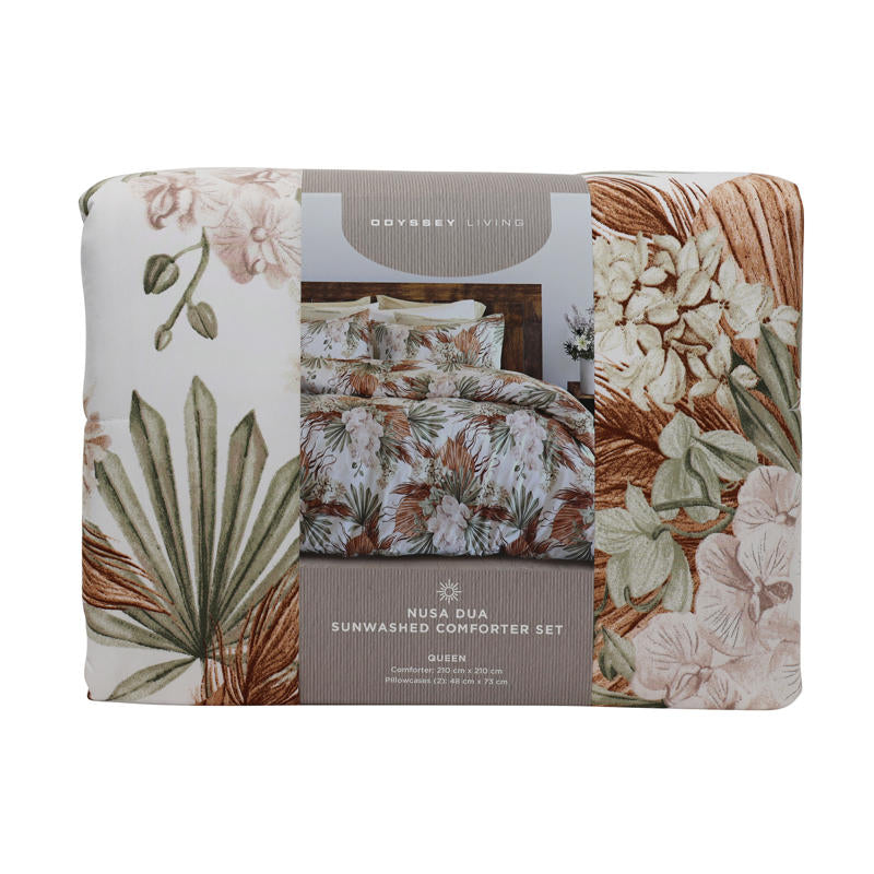 Tropical Odyssey Living Nusa Dua Comforter bringing warm, relaxed style to a modern Australian home.