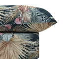 Seminyak Sunwashed Comforter Set in a warm-toned bedroom with woven pendant light.