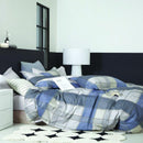 Bedroom featuring Odyssey Living Tyler Quilt Cover Set with crisp cotton texture.