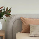 brown corduroy comforter on bed spanning video 