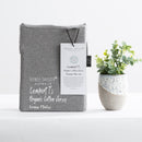 Renee Taylor Comfort T’s Organic Cotton Jersey Quilt Cover with matching pillowcases in Charcoal.